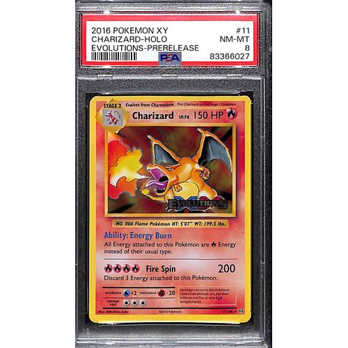 Pokemon cards Charizard Holo XY Evolutions good PSA 8