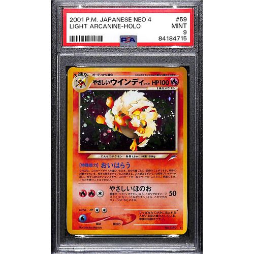 PSA 9 Light Arcanine Holo #059 - 2001 Japanese Pokemon Neo 4 #4715 - PokéBox Australia