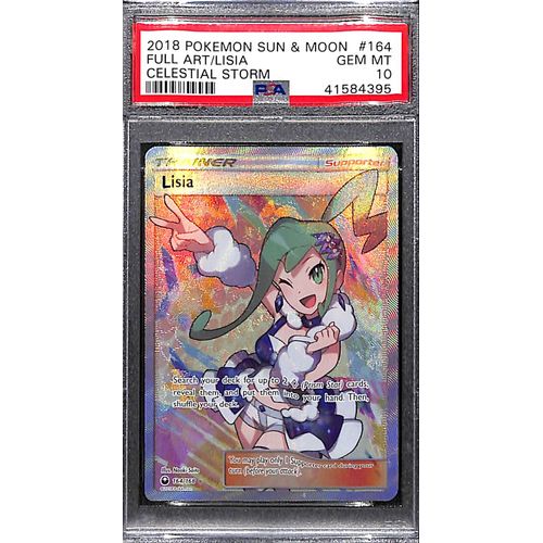 PSA 10 Lisia 164/168 Full Art - 2018 Pokemon Celestial Storm #4395 - PokéBox Australia