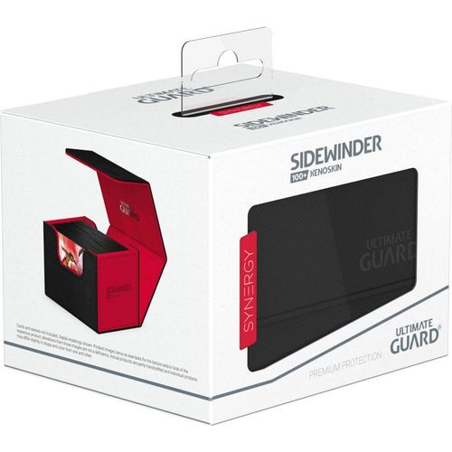 Ultimate Guard Synergy Sidewinder 100+ Black/Red Deck Box - PokéBox Australia