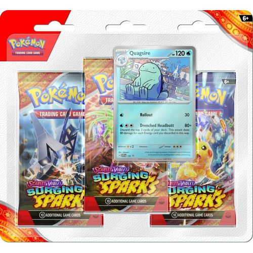 POKÉMON TCG Scarlet & Violet 8: Surging Sparks Three-Booster Blister