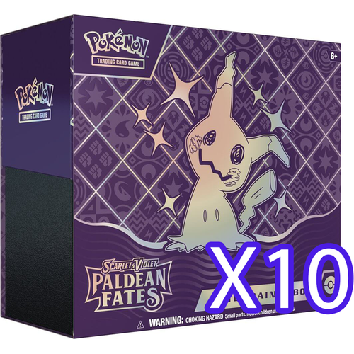 POKÉMON TCG Scarlet & Violet 4.5: Paldean Fates Elite Trainer Box x10 SEALED CASE (ETB) - PokéBox Australia