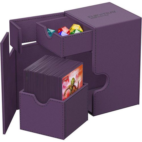 Ultimate Guard Flip n Tray 100+ XenoSkin Monocolor Purple Deck Box - PokéBox Australia