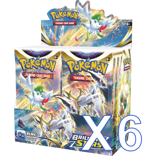 POKÉMON TCG Sword and Shield - Brilliant Stars Booster Box X6 (Case) - PokéBox Australia