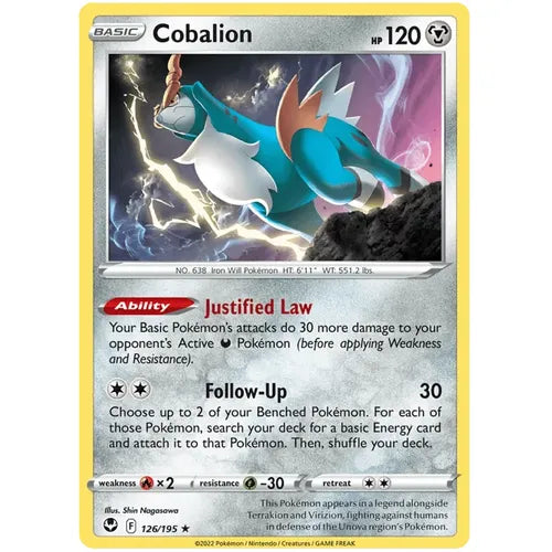 Cobalion 126/195 - Sword & Shield 12: Silver Tempest - PokéBox Australia