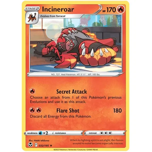 Incineroar 032/195 - Sword & Shield 12: Silver Tempest - PokéBox Australia