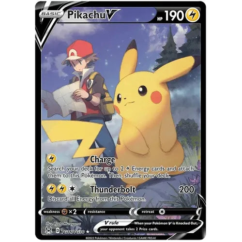 Pikachu V TG16/TG30 CSR Trainer Gallery Full Art - Lost Origin - PokéBox Australia