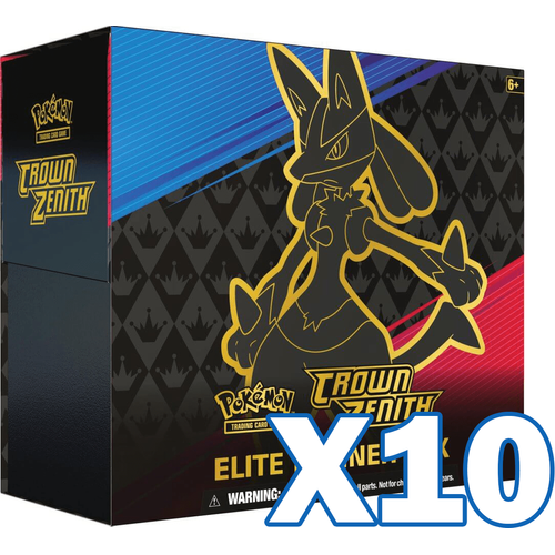 POKÉMON TCG Crown Zenith - Elite Trainer Box (ETB) x10 Sealed Case - PokéBox Australia