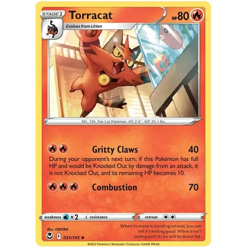 Torracat 031/195 - Sword & Shield 12: Silver Tempest - PokéBox Australia