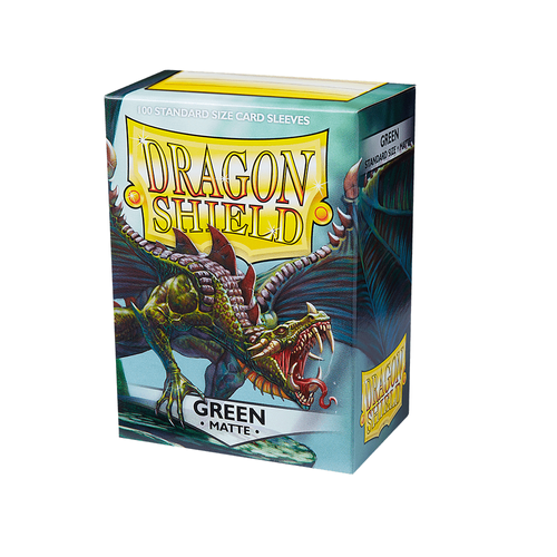 Dragon Shield - Standard Matte Green Sleeves 100 pack - PokéBox Australia