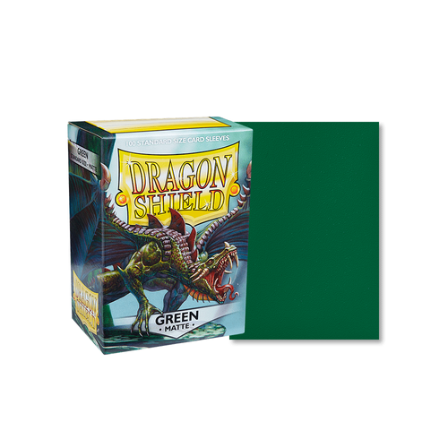 Dragon Shield - Standard Matte Green Sleeves 100 pack - PokéBox Australia